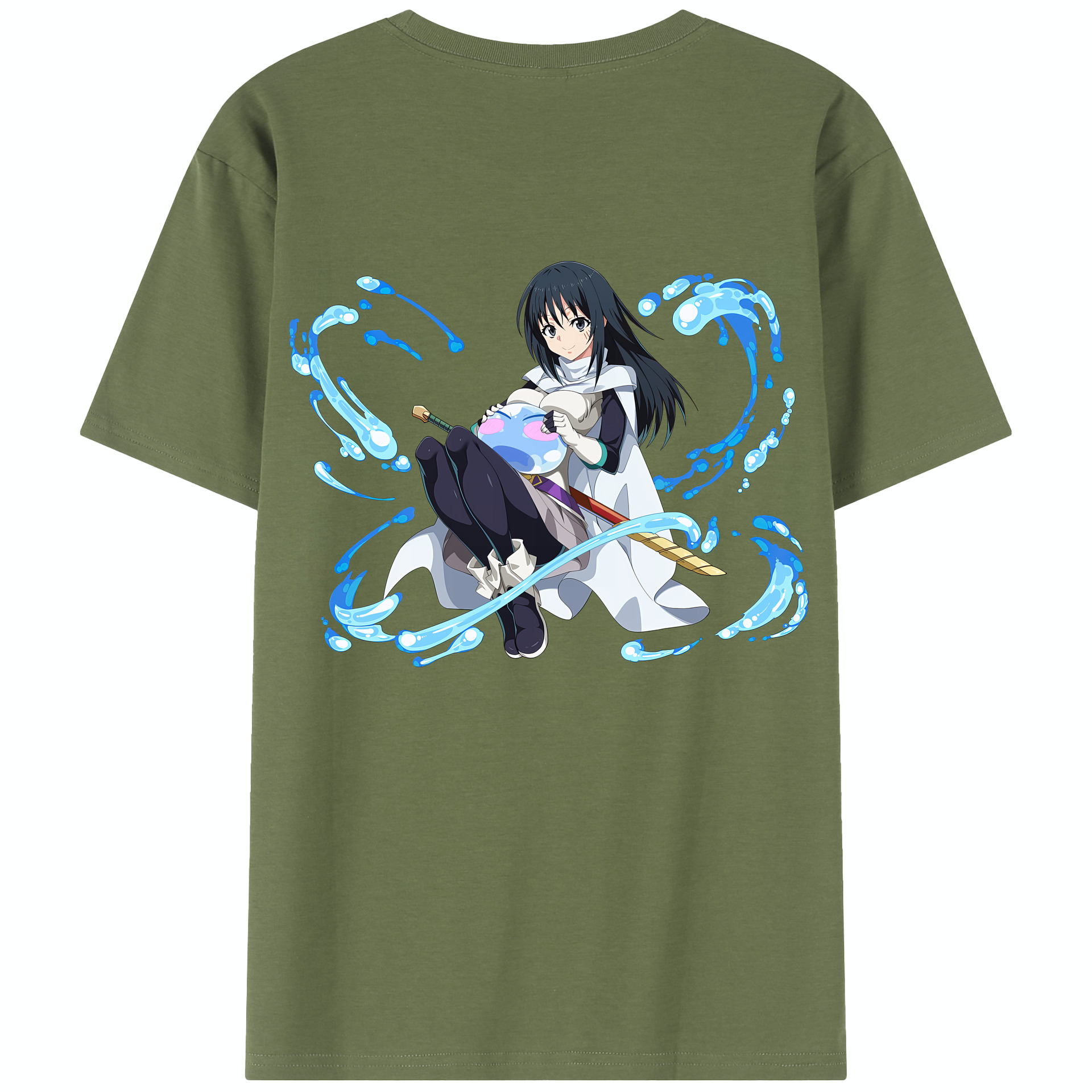 （画像用） 転スラ Regarding Reincarnated to Slime 綿100％半袖Tシャツ（背面プリント）